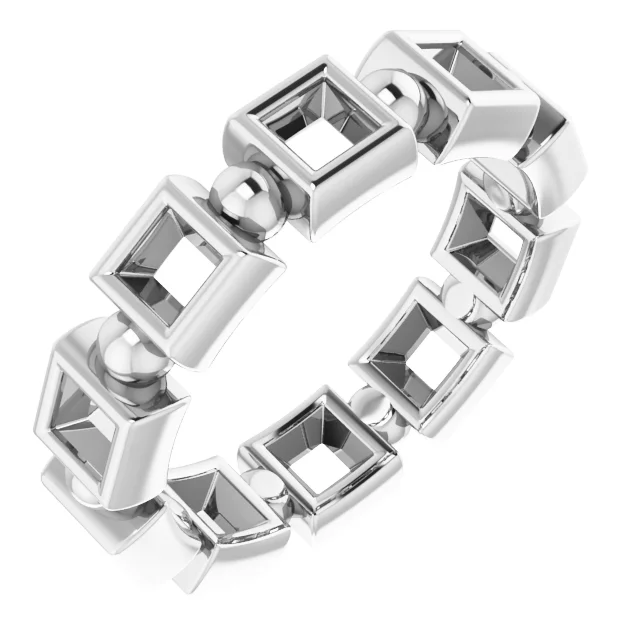 Bezel-Set Beaded Eternity Band  engagement ring setting