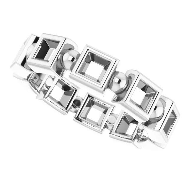 Bezel-Set Beaded Eternity Band  view 5