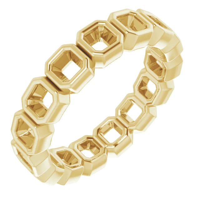 Bezel-Set Eternity Band   band in 14K White Gold | Haejin Jewelry Brooklyn