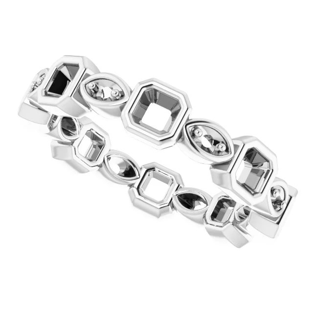 Accented Bezel-Set Eternity Band         view 5