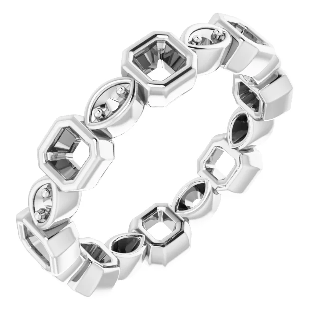 Accented Bezel-Set Eternity Band         engagement ring setting