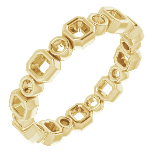 Bezel-Set Eternity Band   band in 14K White Gold | Haejin Jewelry Brooklyn