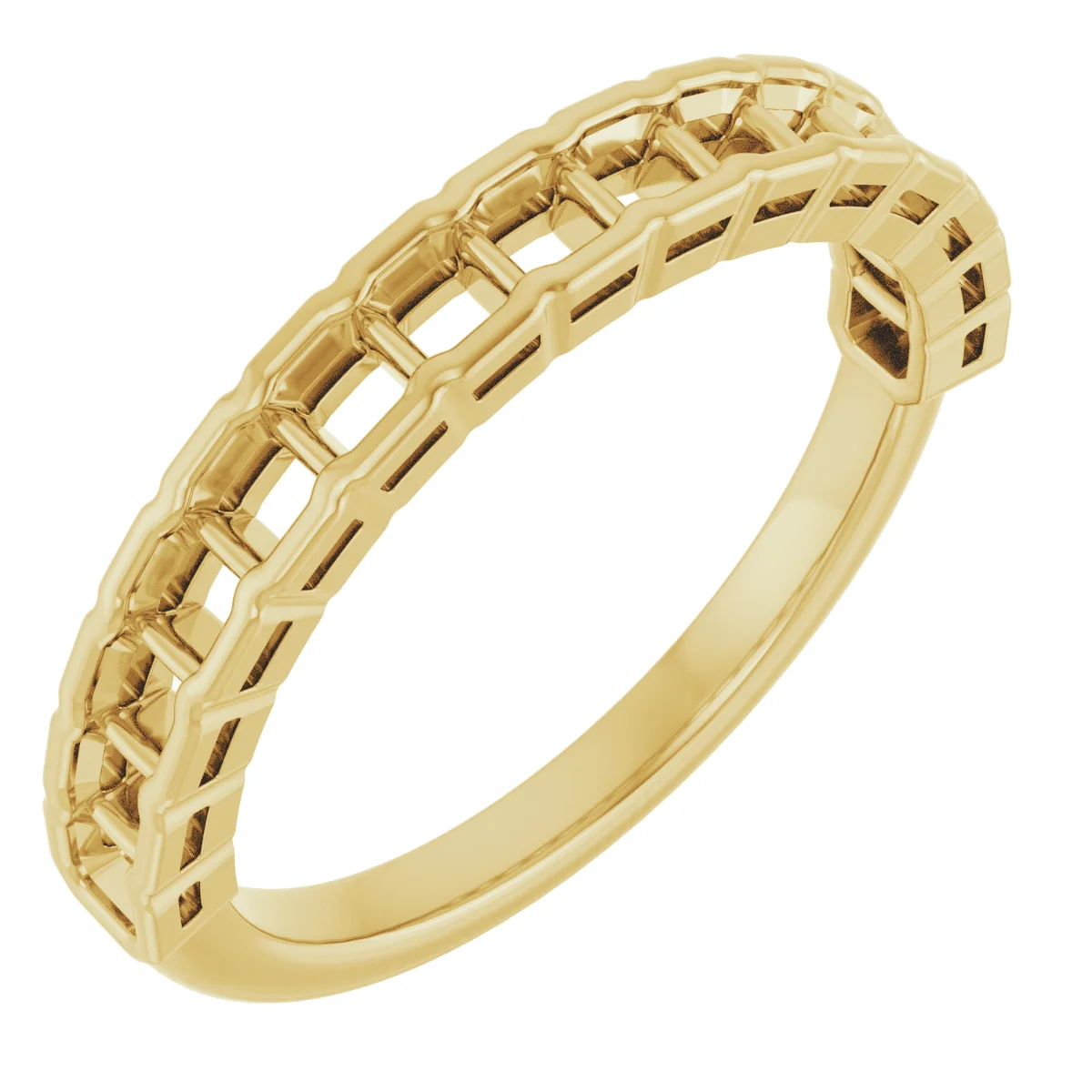 Scalloped Channel-Set Anniversary Band       band in 14K White Gold | Haejin Jewelry Brooklyn