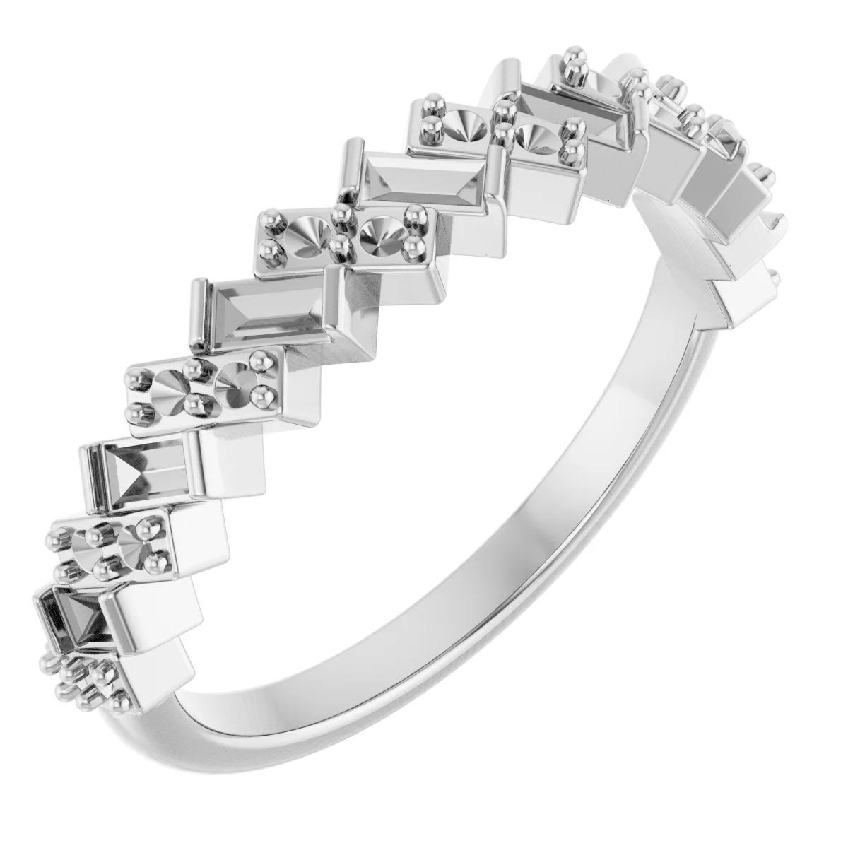 Long Bond band in 14K White Gold | Haejin Jewelry Brooklyn