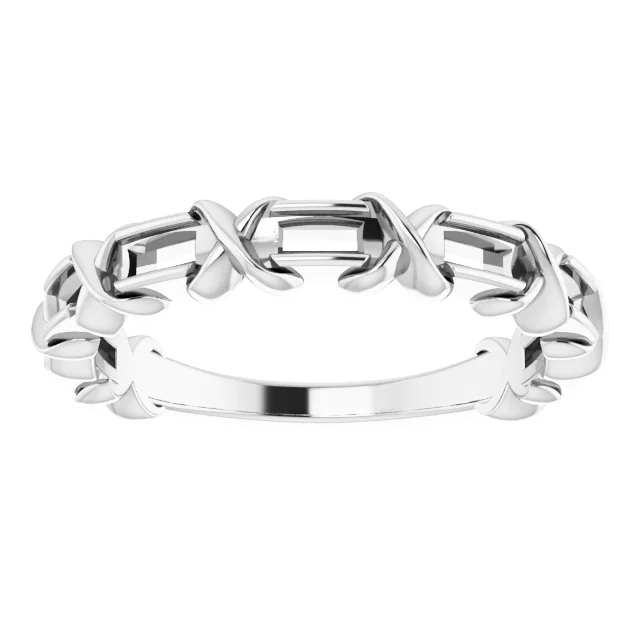 Criss-Cross Anniversary Band     view 3
