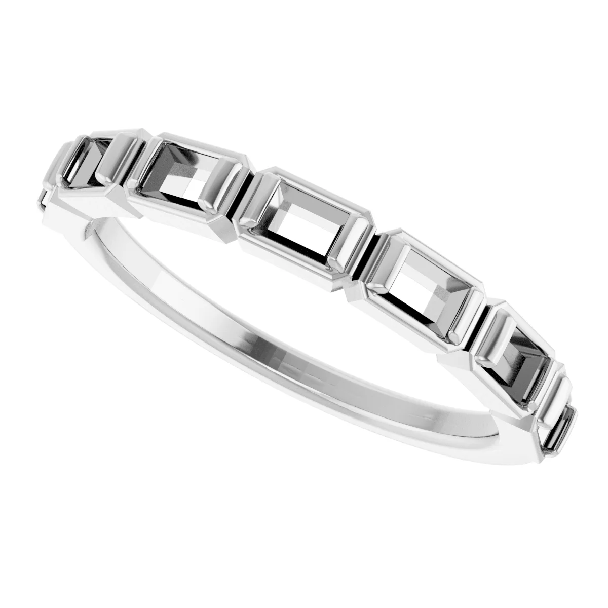 Bezel-Set Anniversary Band view 5