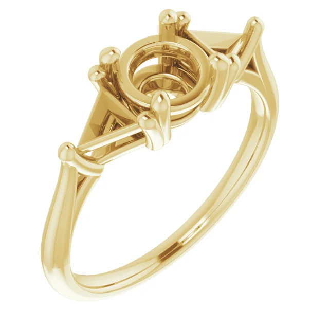 The Cornelia engagement ring setting in 14K Yellow | Haejin Jewelry Brooklyn