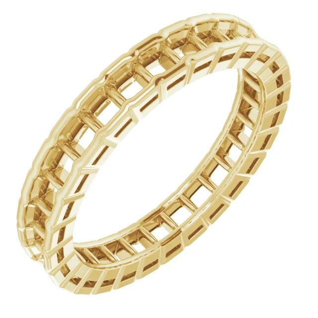 Scalloped Channel-Set Eternity Band       band in 14K White Gold | Haejin Jewelry Brooklyn