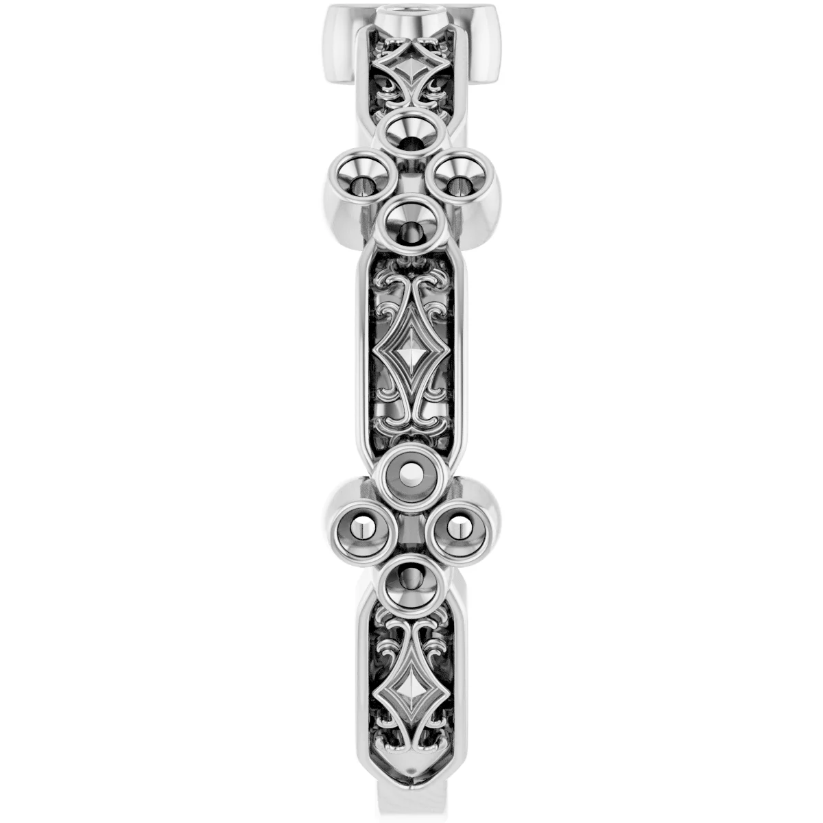 Bezel-Set Sculptural Anniversary Band    view 4