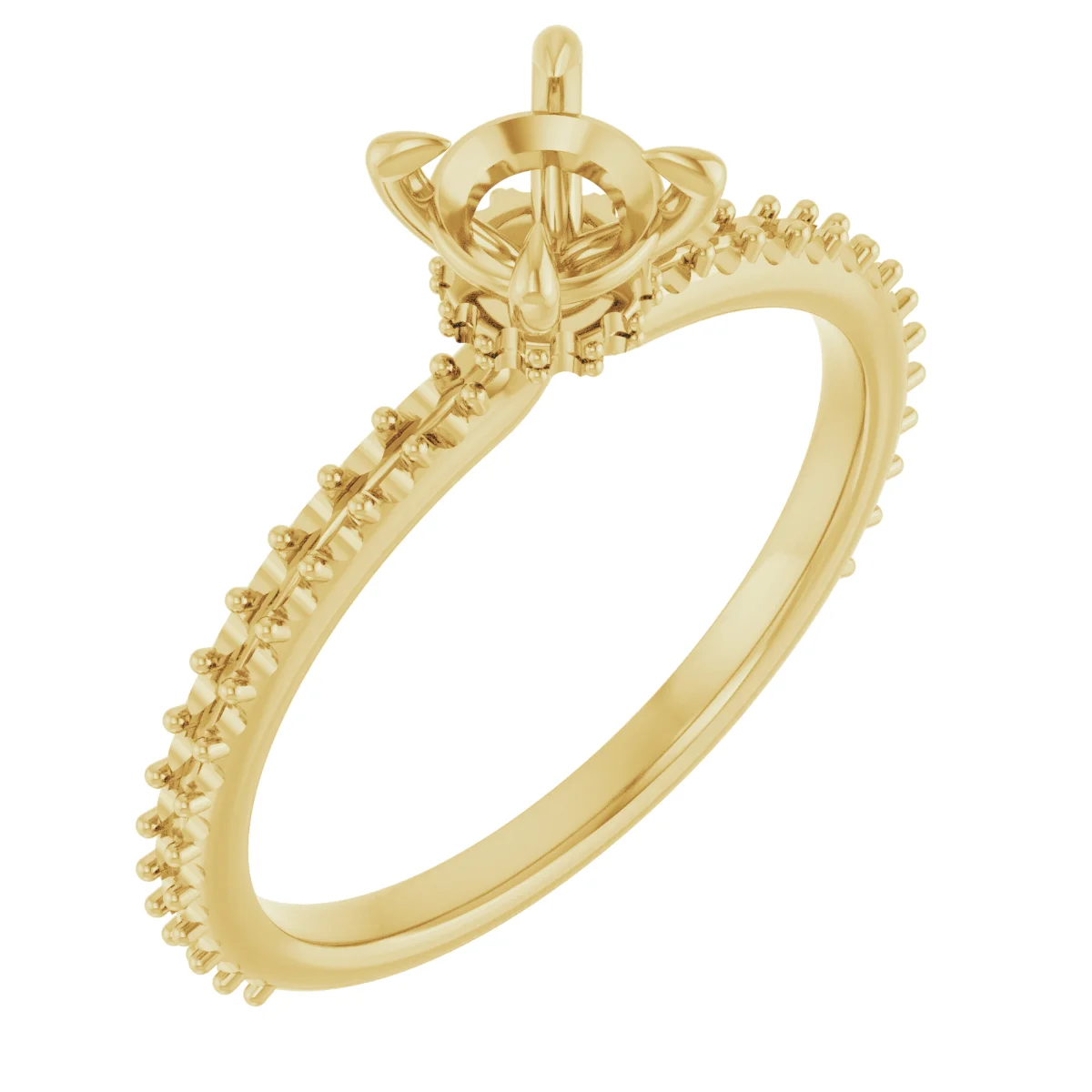 The Louisa engagement ring setting in 14K Yellow | Haejin Jewelry Brooklyn