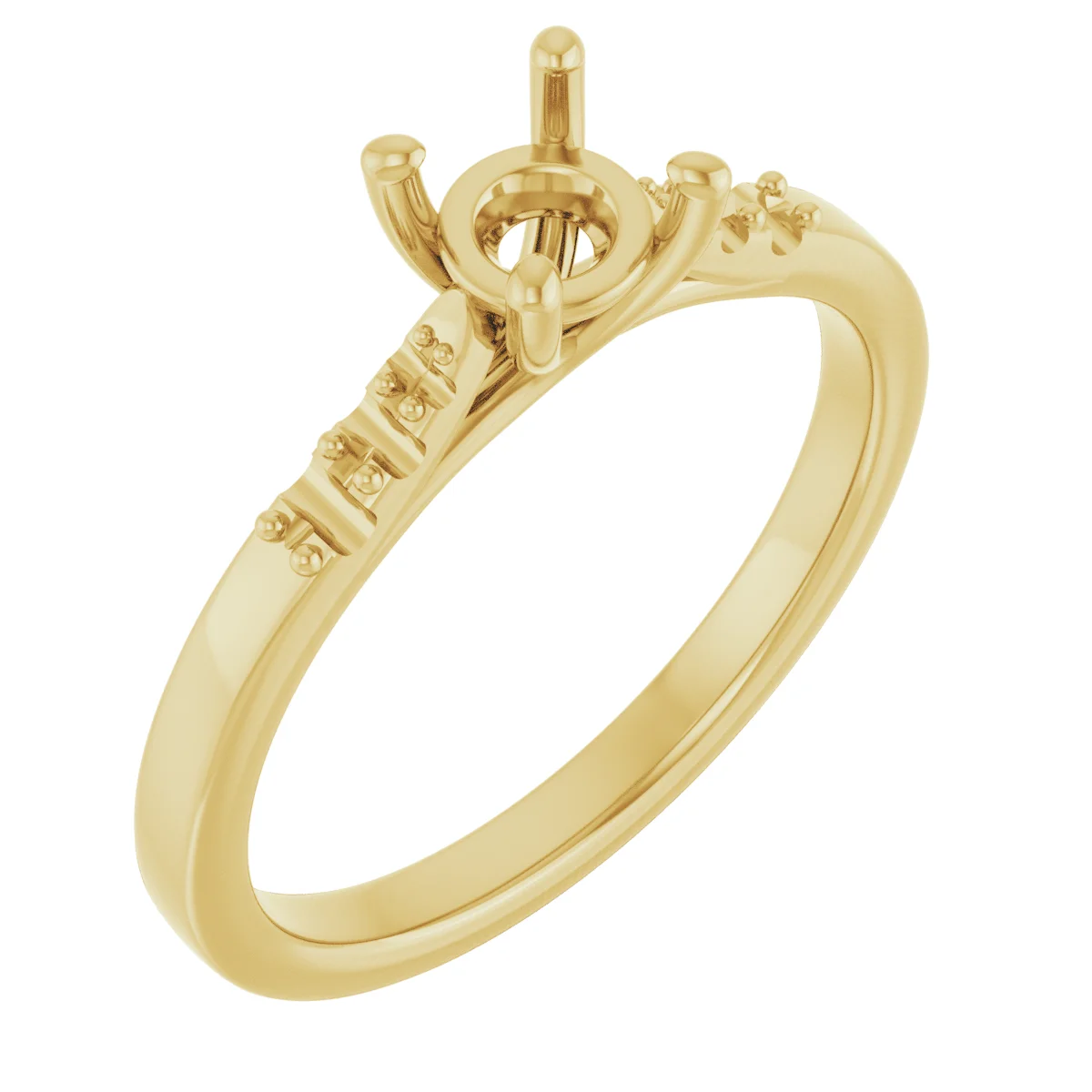 The Cecilia engagement ring setting in 14K Yellow | Haejin Jewelry Brooklyn