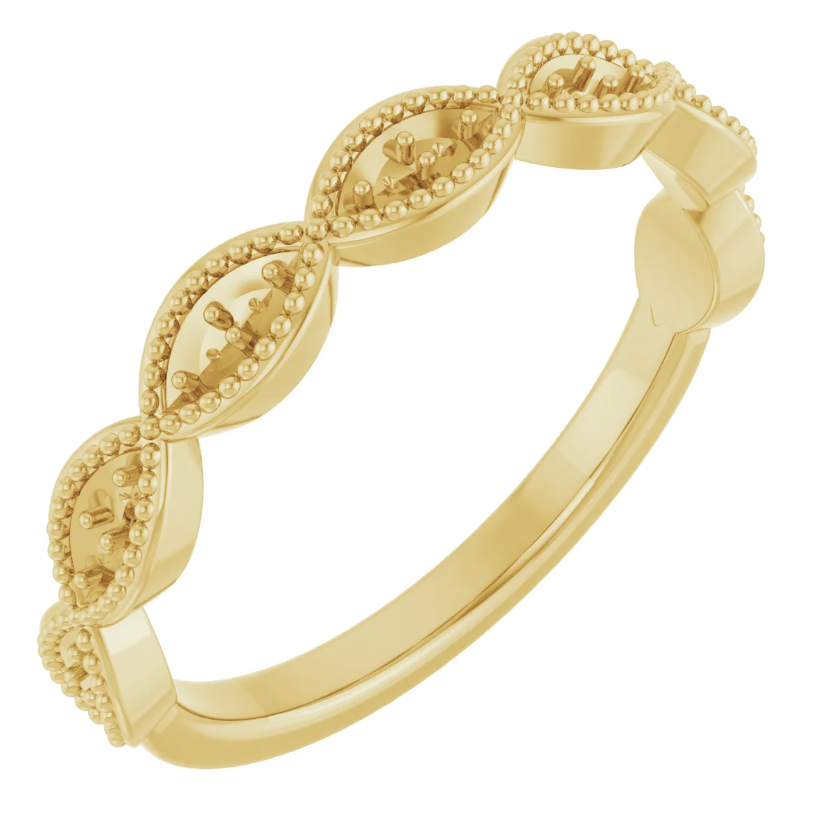 Milgrain Infinity-Inspired Anniversary Band      band in 14K White Gold | Haejin Jewelry Brooklyn