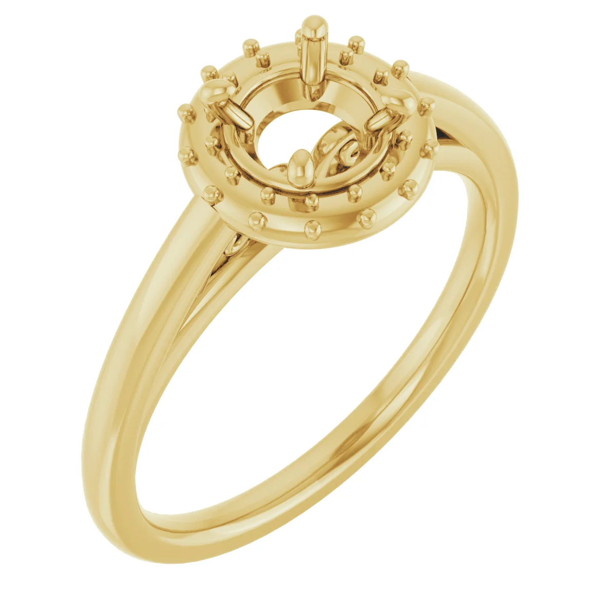 The Allegra engagement ring setting in 14K Yellow | Haejin Jewelry Brooklyn