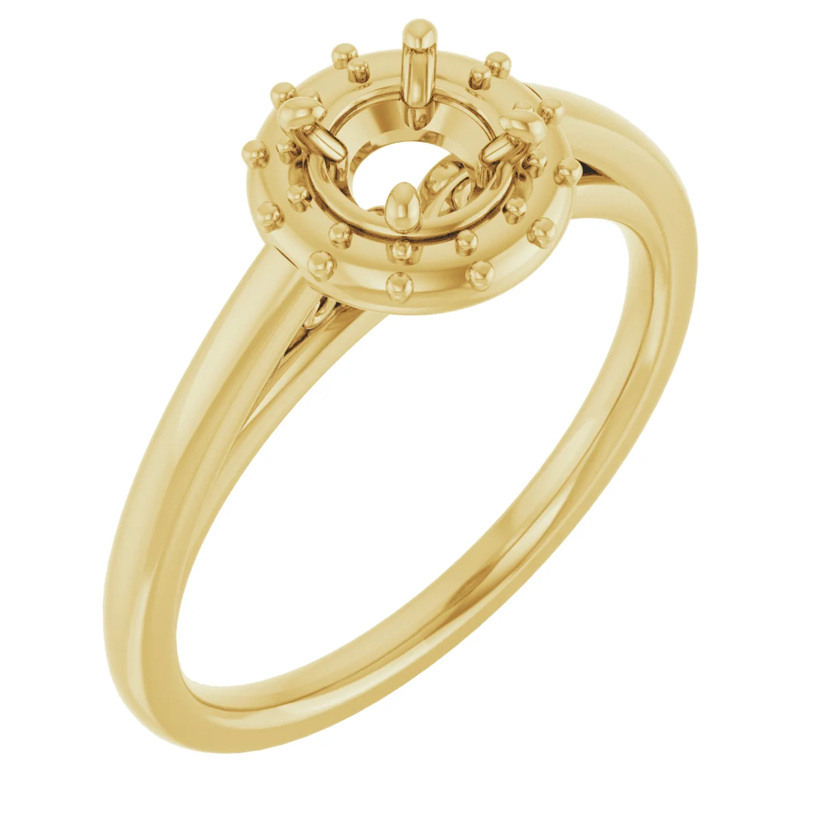 The Allegra engagement ring setting in 14K Yellow | Haejin Jewelry Brooklyn