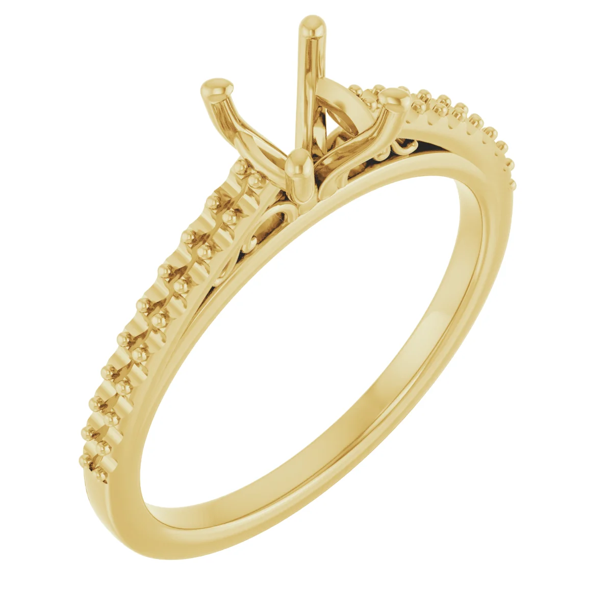 The Francesca engagement ring setting in 14K Yellow | Haejin Jewelry Brooklyn