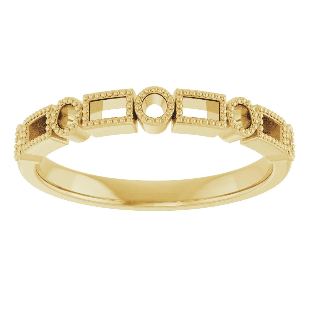 Beaded Multi-Shape Anniversary Band view 3