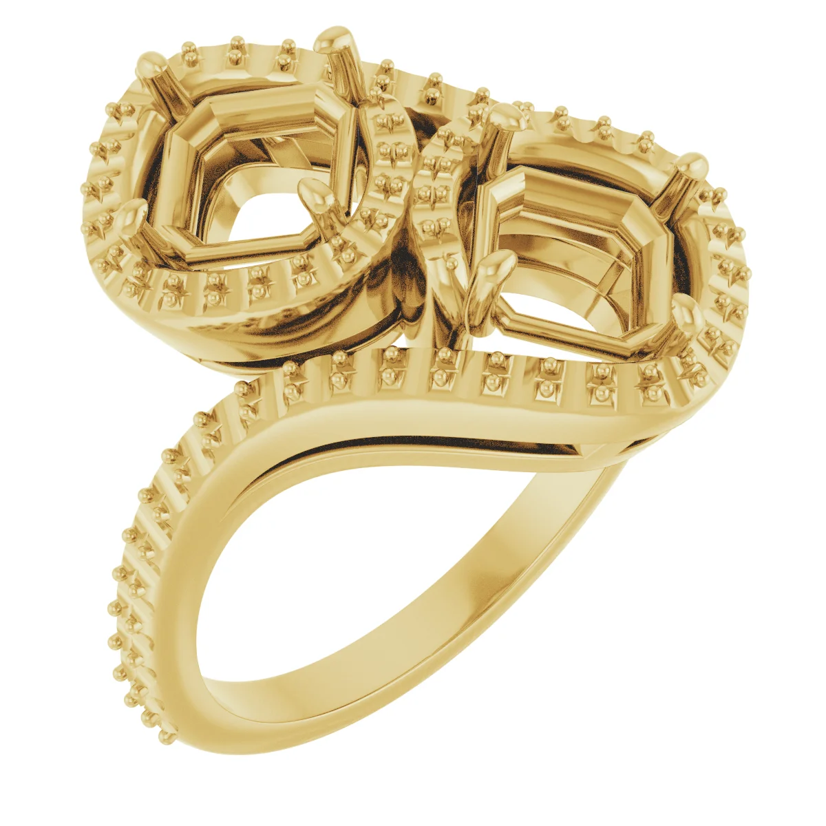 Accented Earrings engagement ring setting