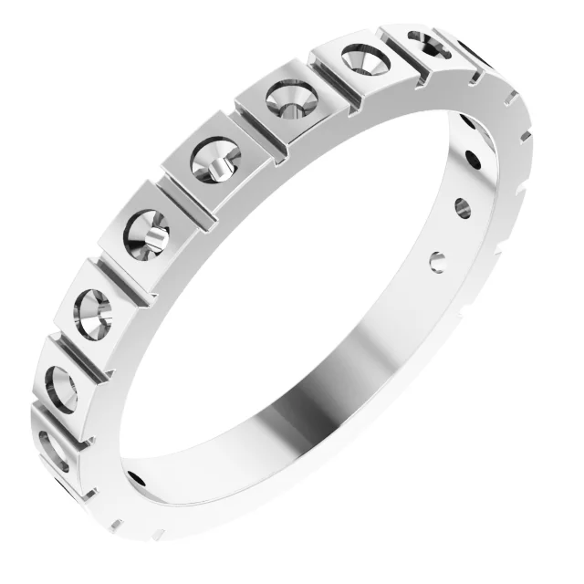 Geometric Anniversary Band  engagement ring setting