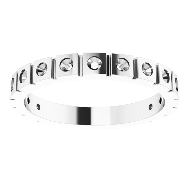 Geometric Anniversary Band  view 3
