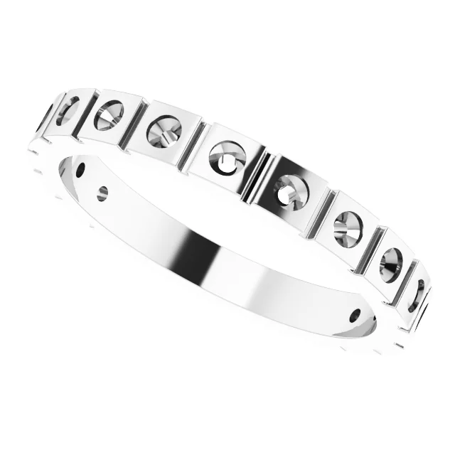 Geometric Anniversary Band  view 5