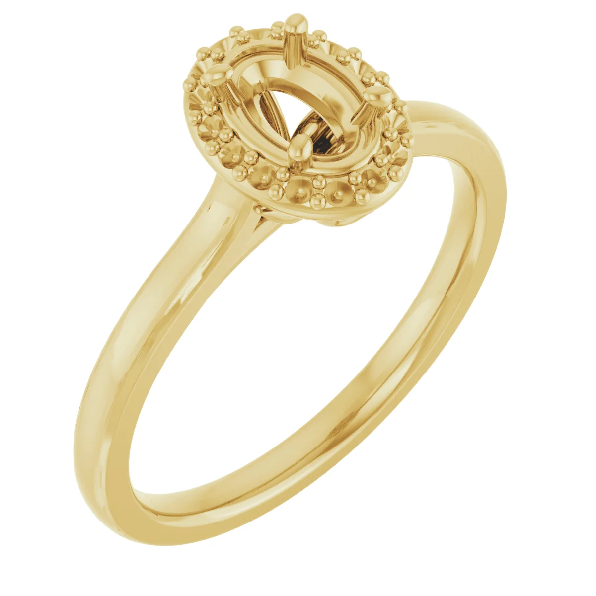 The Sylvie engagement ring setting in 14K Yellow | Haejin Jewelry Brooklyn