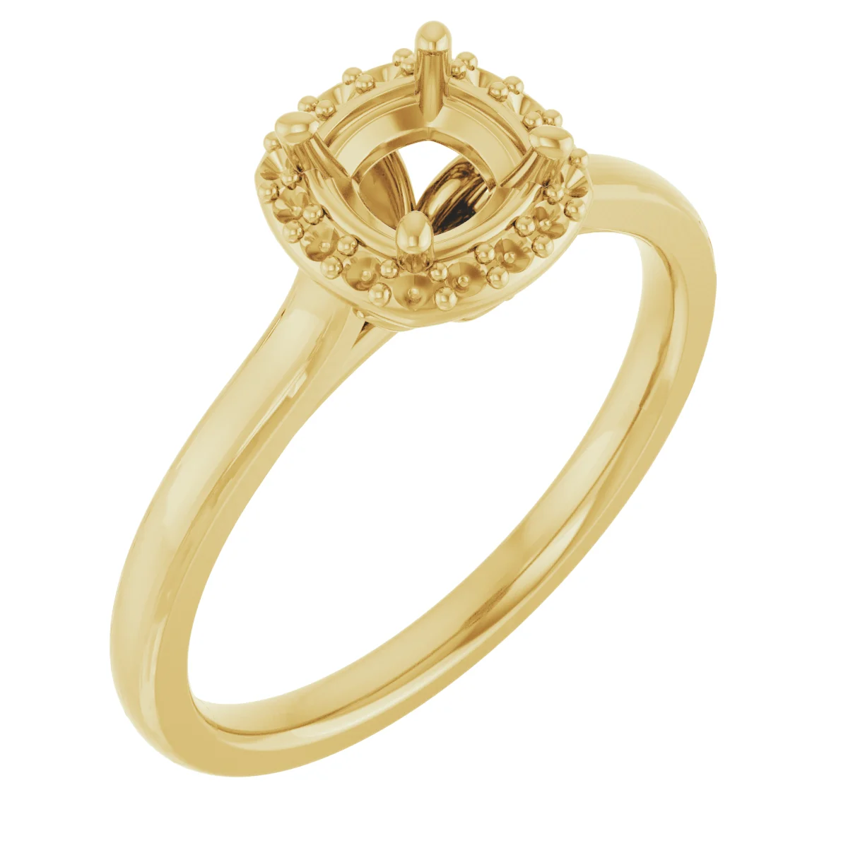 The Sylvie engagement ring setting in 14K Yellow | Haejin Jewelry Brooklyn