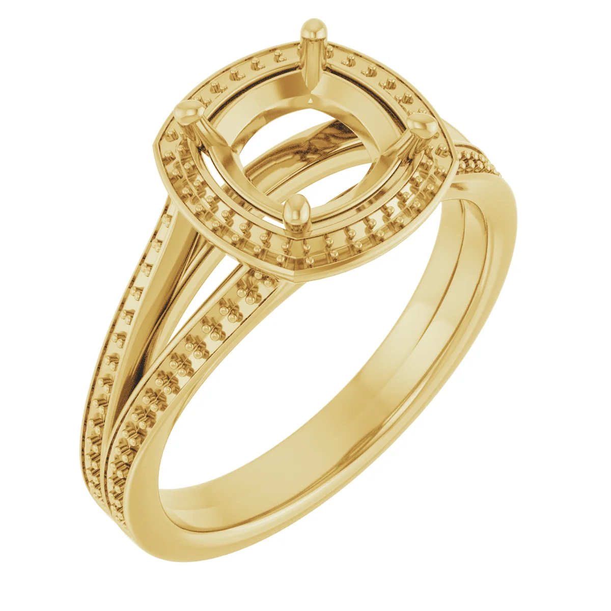 The Gabrielle engagement ring setting in 14K Yellow | Haejin Jewelry Brooklyn