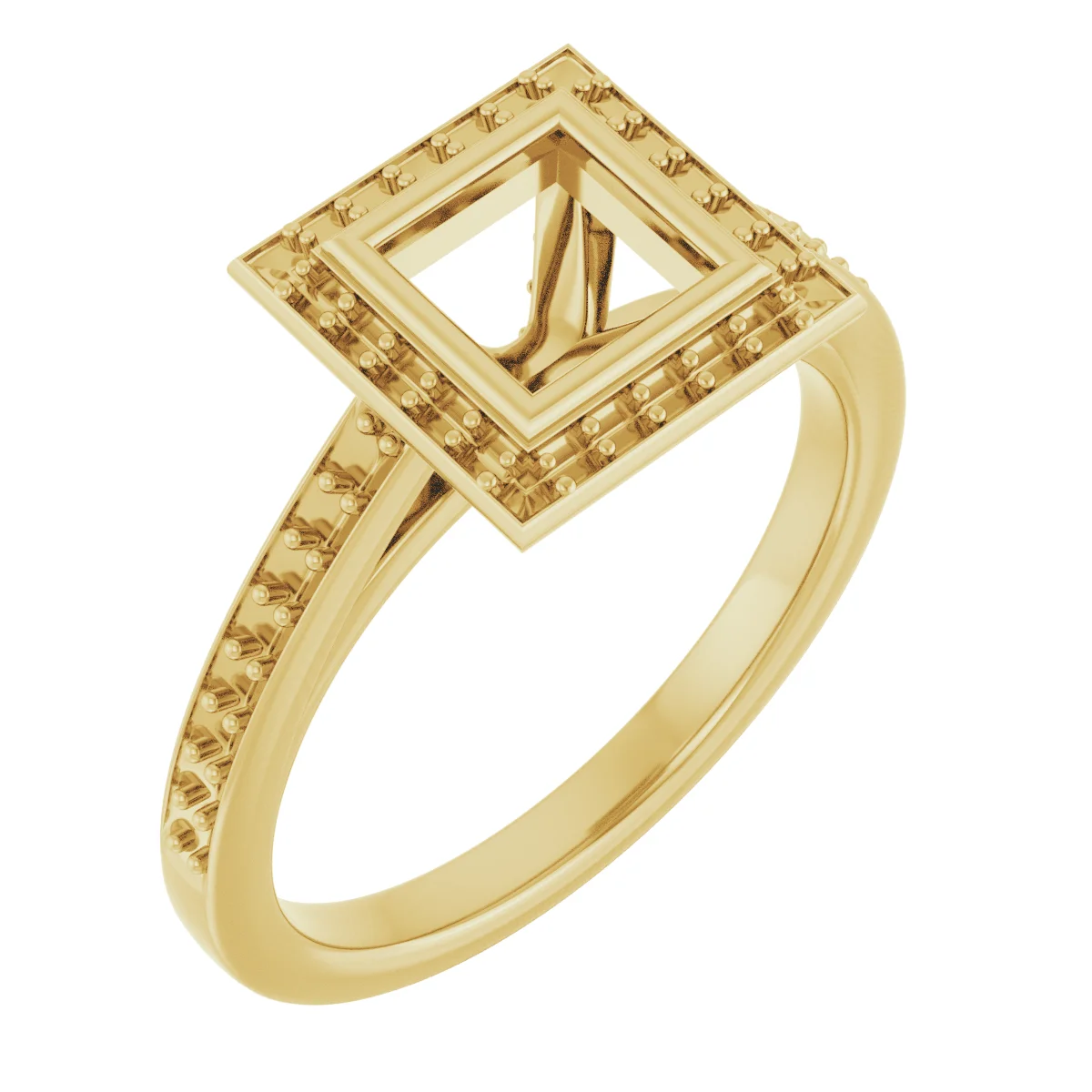 The Louise engagement ring setting in 14K Yellow | Haejin Jewelry Brooklyn