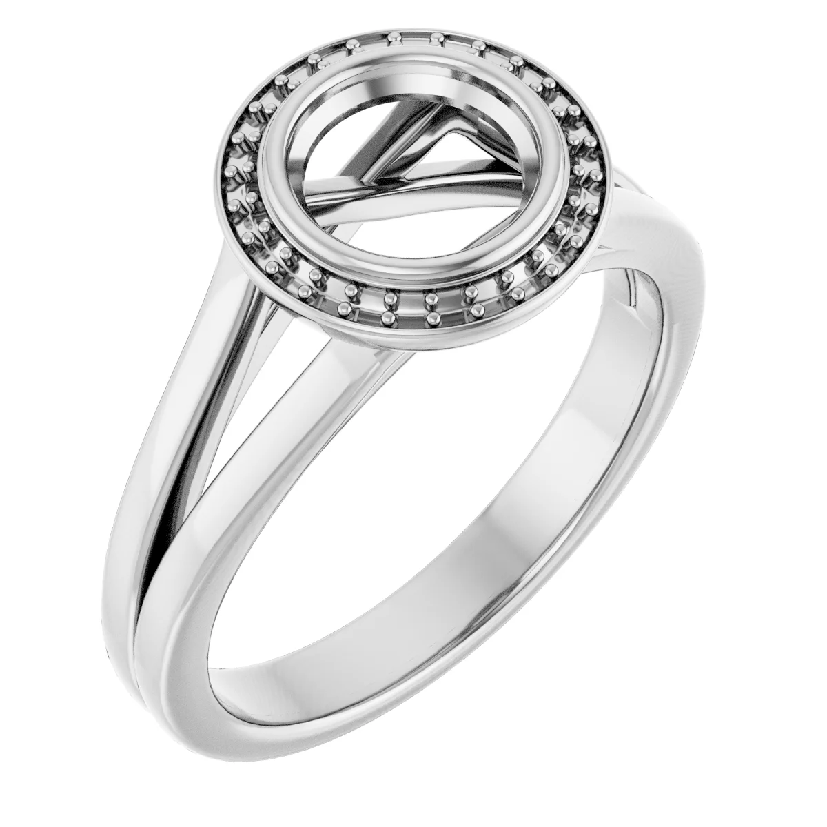 The Laurence engagement ring setting in 14KW_14KY | Haejin Jewelry Brooklyn