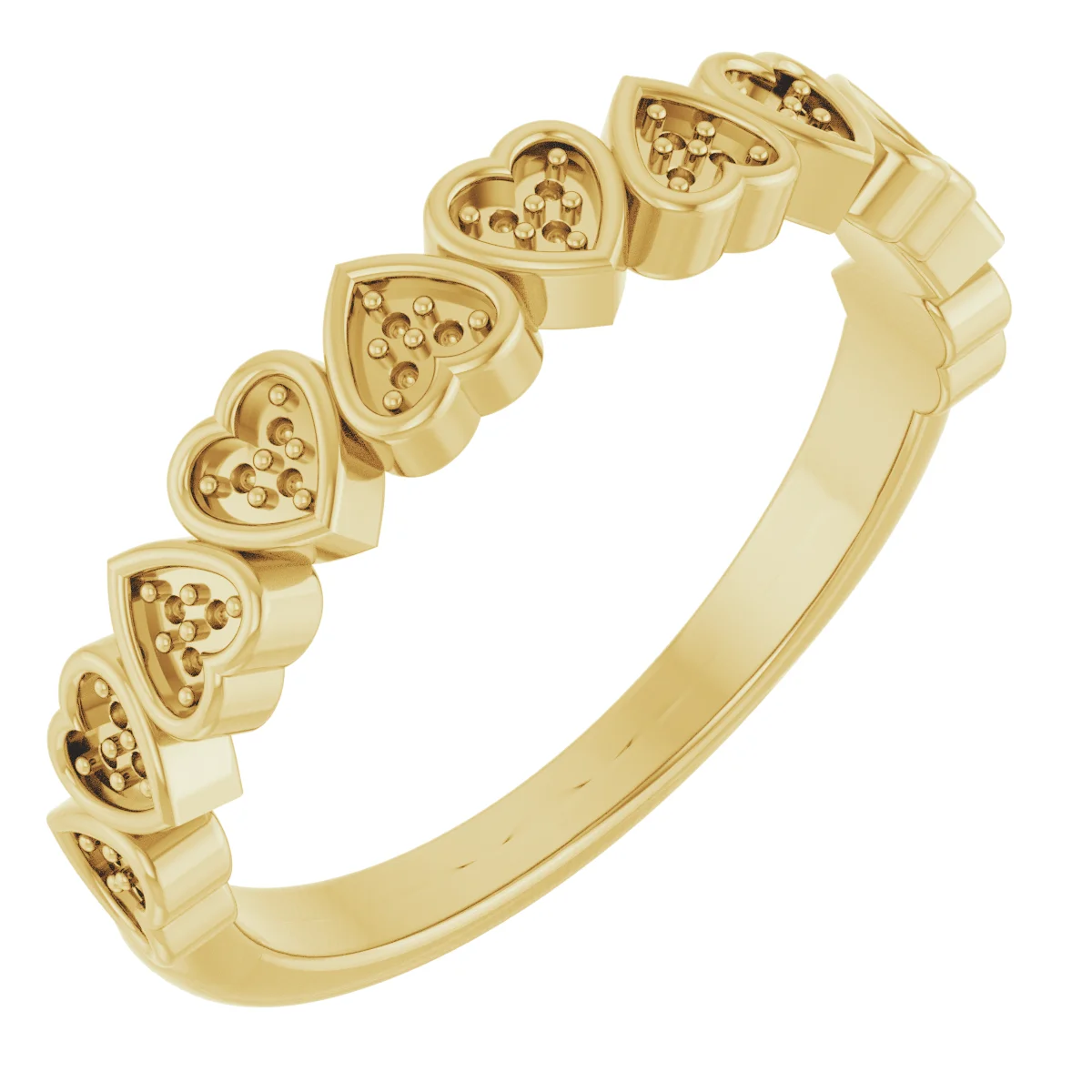Heart Anniversary Band    band in 14K White Gold | Haejin Jewelry Brooklyn