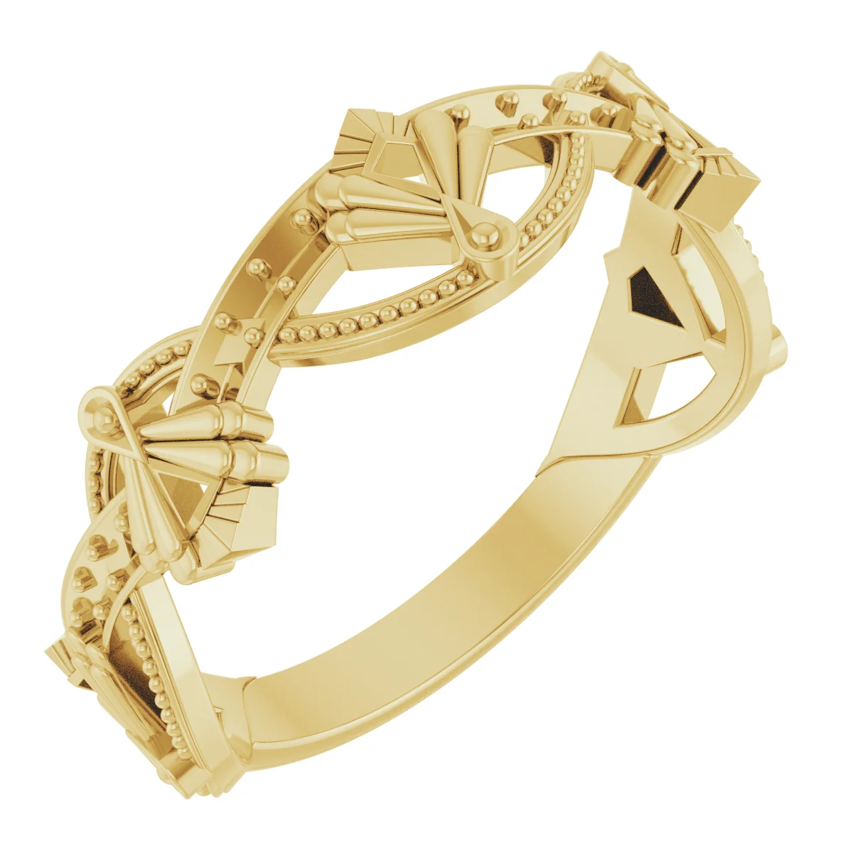 Vintage-Inspired Anniversary Band   band in 14K White Gold | Haejin Jewelry Brooklyn