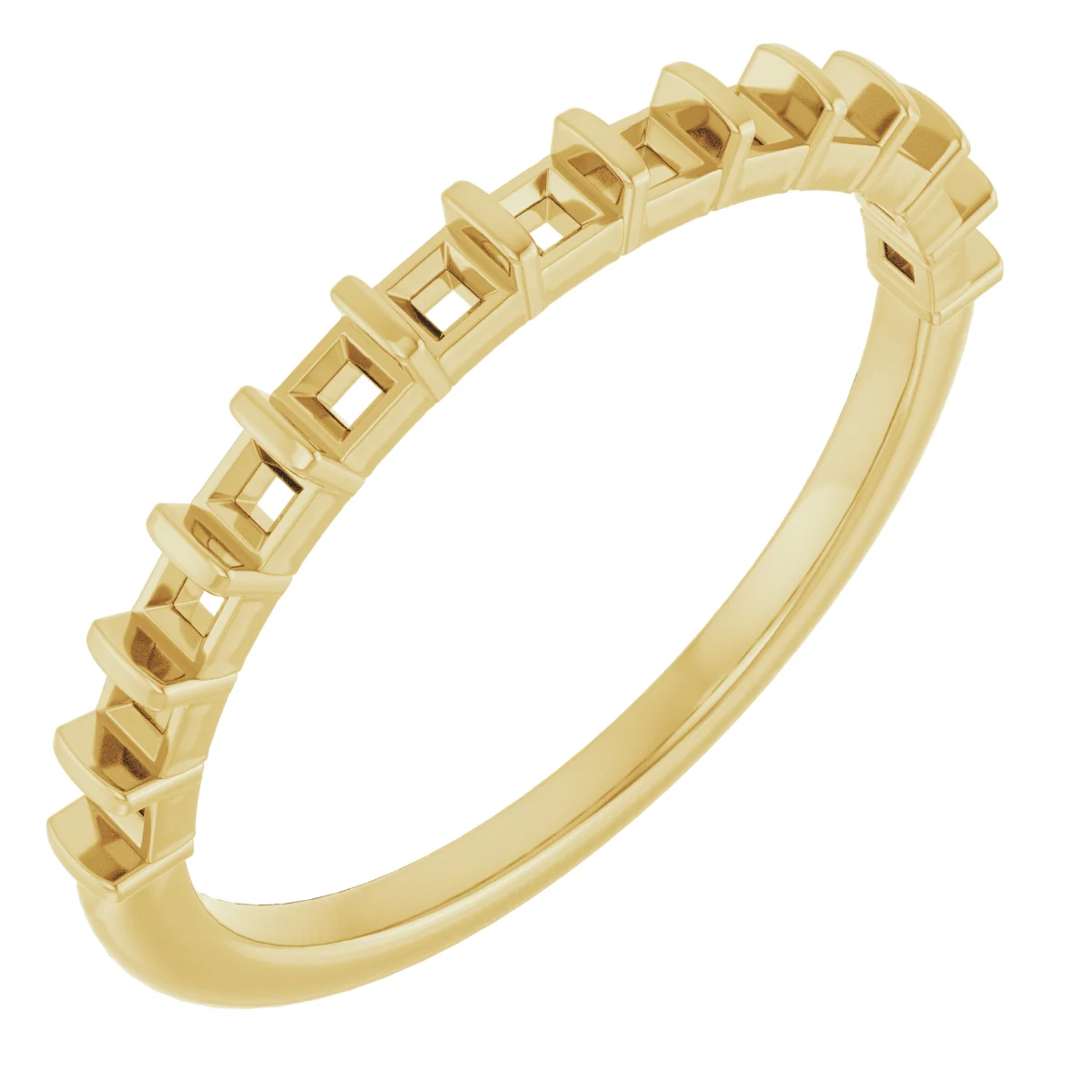 Bar Channel-Set Anniversary Band  band in 14K White Gold | Haejin Jewelry Brooklyn