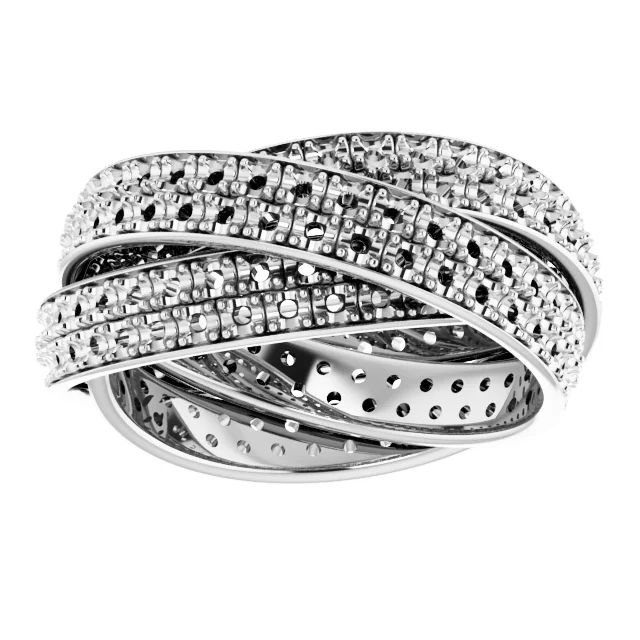 3-Piece Rolling Eternity Band view 3