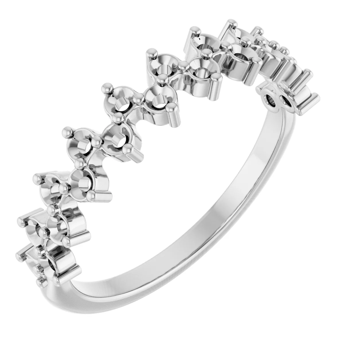 Scattered Anniversary Band         engagement ring setting