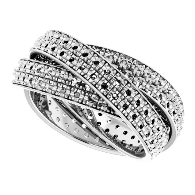 3-Piece Rolling Eternity Band view 5