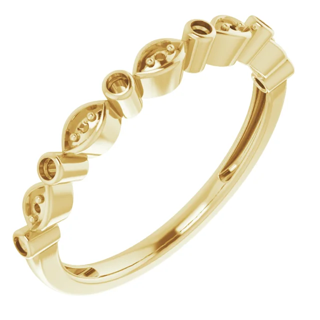 Stackable Anniversary Band band in 14K White Gold | Haejin Jewelry Brooklyn