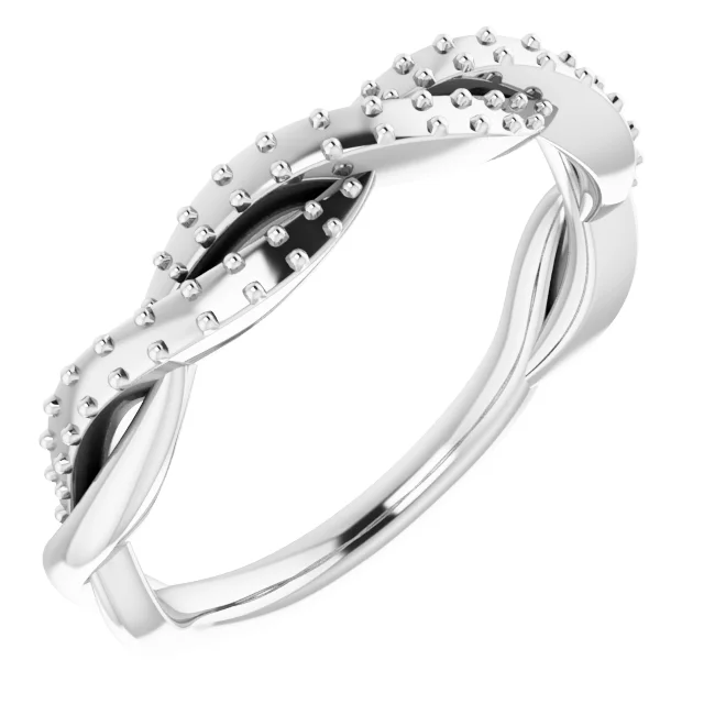 Low Arc band in 14K White Gold | Haejin Jewelry Brooklyn