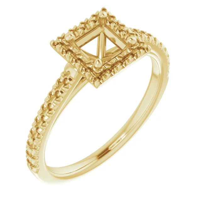 The Margot engagement ring setting in 14K Yellow | Haejin Jewelry Brooklyn