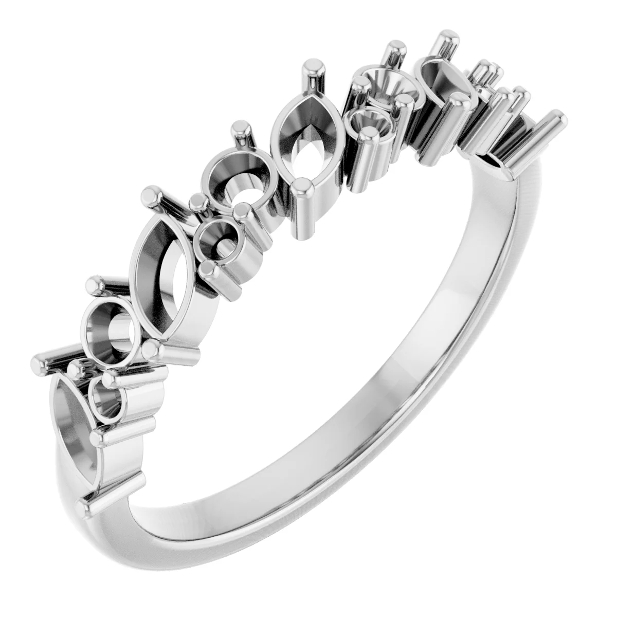 Long Bond engagement ring setting
