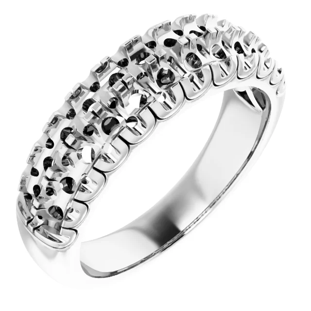 Long Bond band in 14K White Gold | Haejin Jewelry Brooklyn