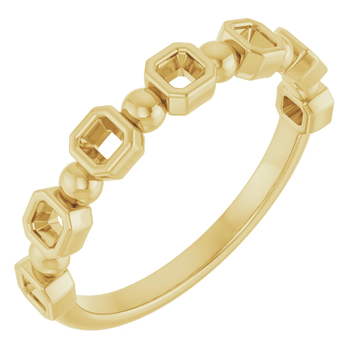 Beaded Bezel-Set Anniversary Band    band in 14K White Gold | Haejin Jewelry Brooklyn