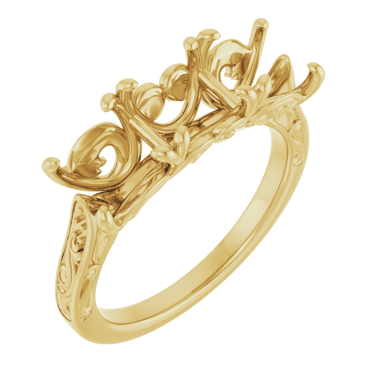 Three Points engagement ring setting