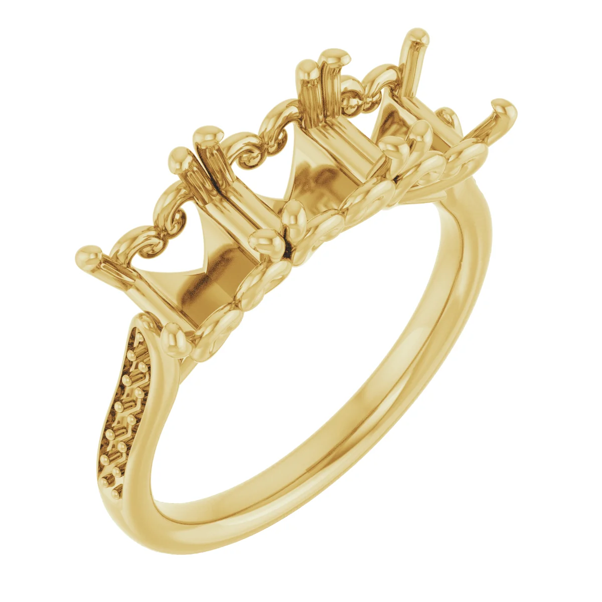 Three Points engagement ring setting