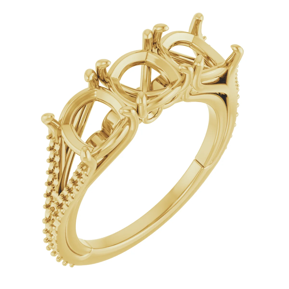 Three Points engagement ring setting