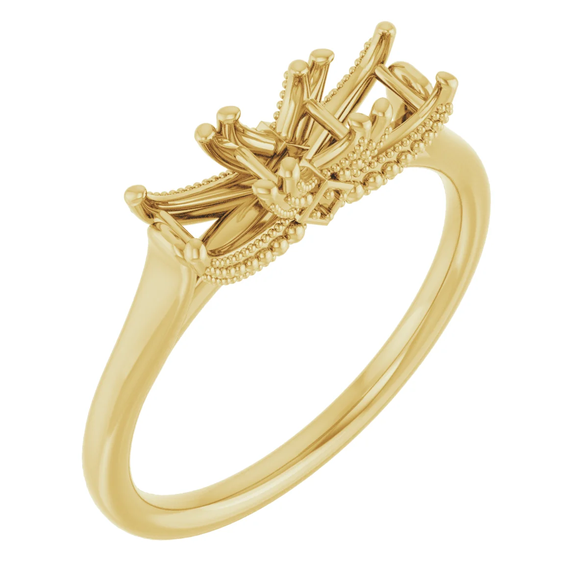 Three Points band in 14K White Gold | Haejin Jewelry Brooklyn