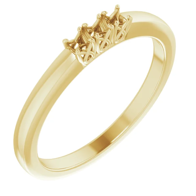 Three Points engagement ring setting