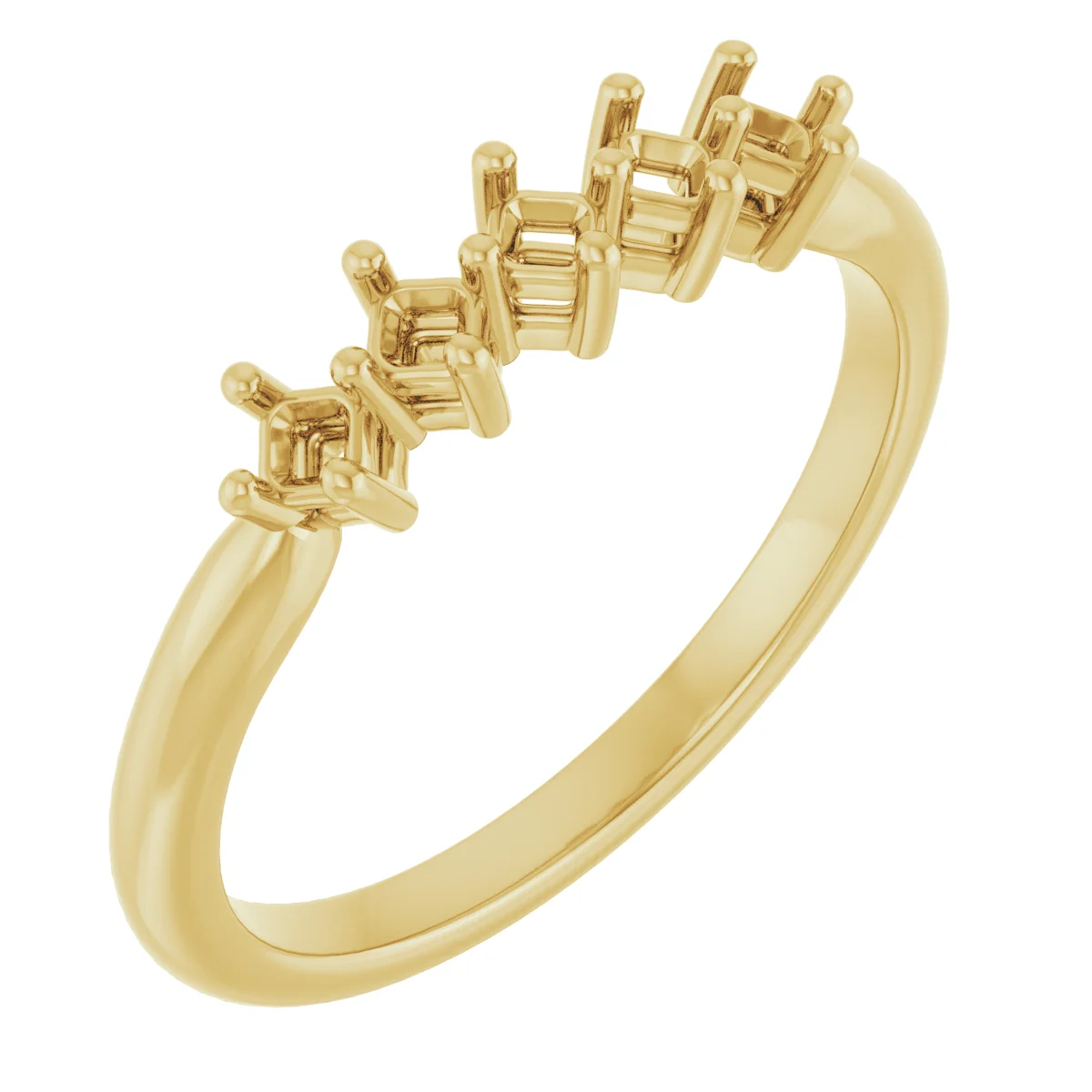 Five Points band in 14K White Gold | Haejin Jewelry Brooklyn