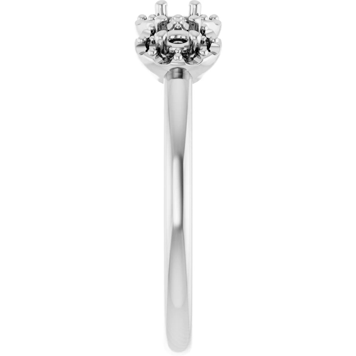 Three-Stone Halo-Style Anniversary Band view 4