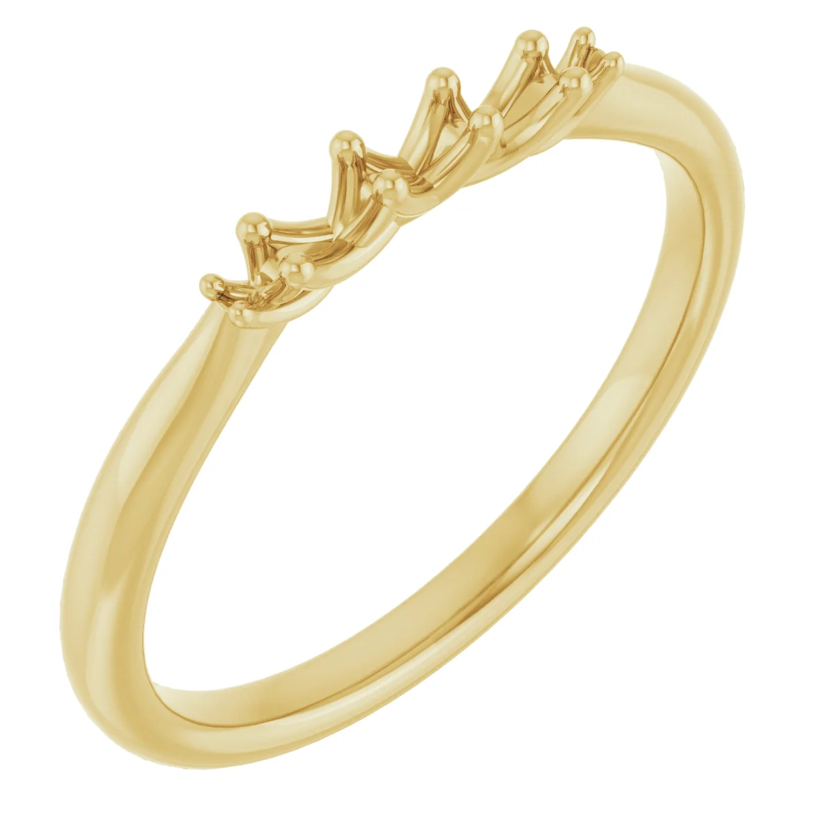 Three Points band in 14K White Gold | Haejin Jewelry Brooklyn