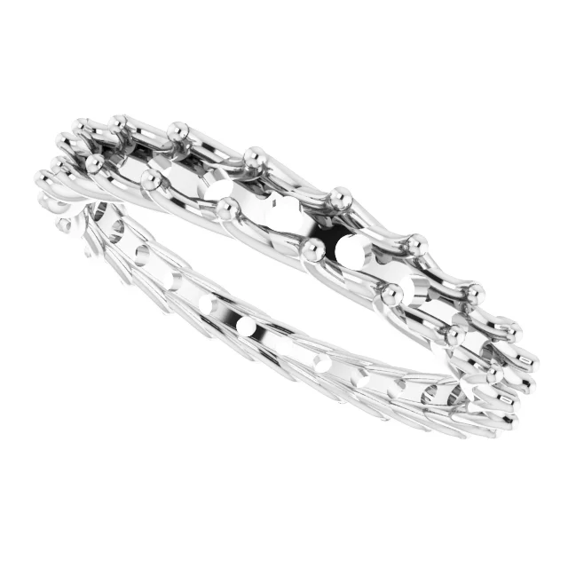 Woven-Design Graduated Eternity Band view 5